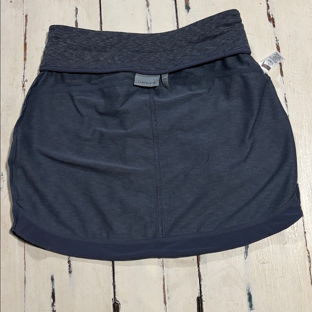 ATHLETA techie terry grey blue mini skirt - Picture 9 of 9